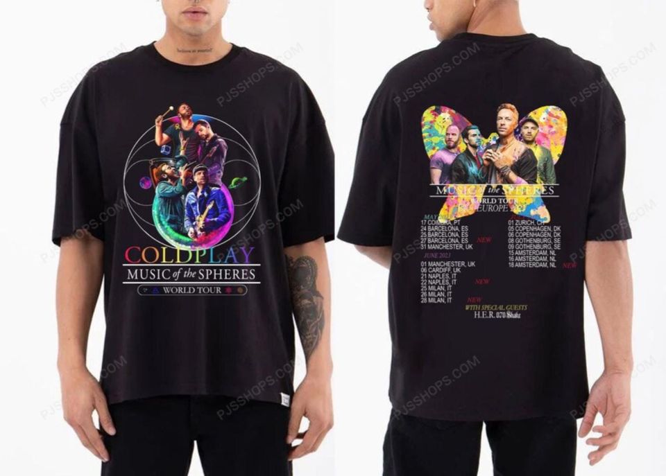 Coldplay World Tour Double Sided T-Shirt