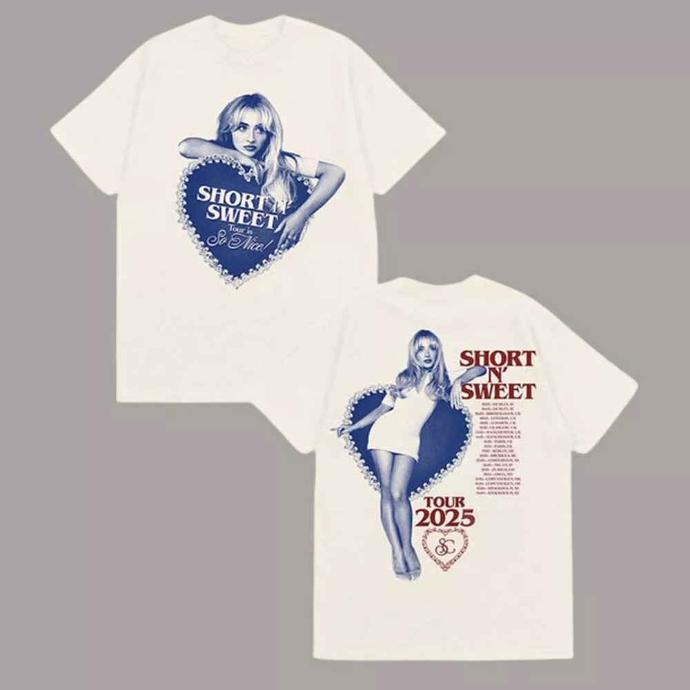 Sabrina Carpenter Merch Sabrina Carpenter Short Sweet Tour 2025 Shirt